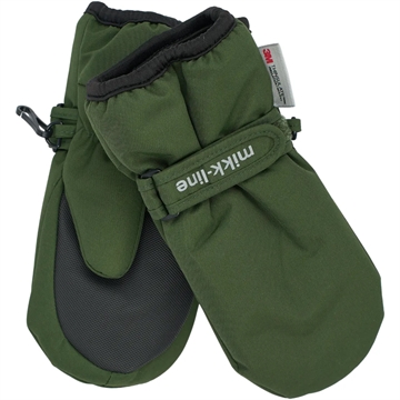 Mikk-Line Luffer med tommelfinger & velcro - Vandtætte - Kombu Green - i grøn